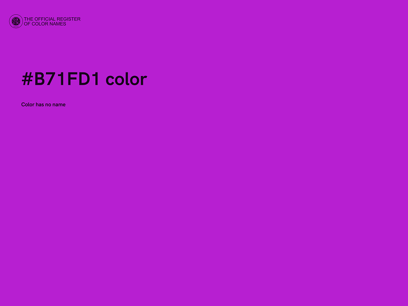 #B71FD1 color image