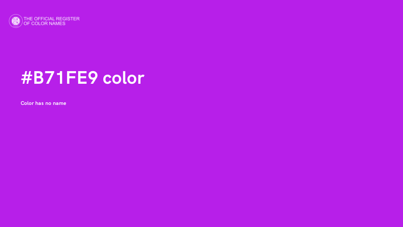 #B71FE9 color image