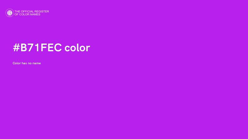 #B71FEC color image