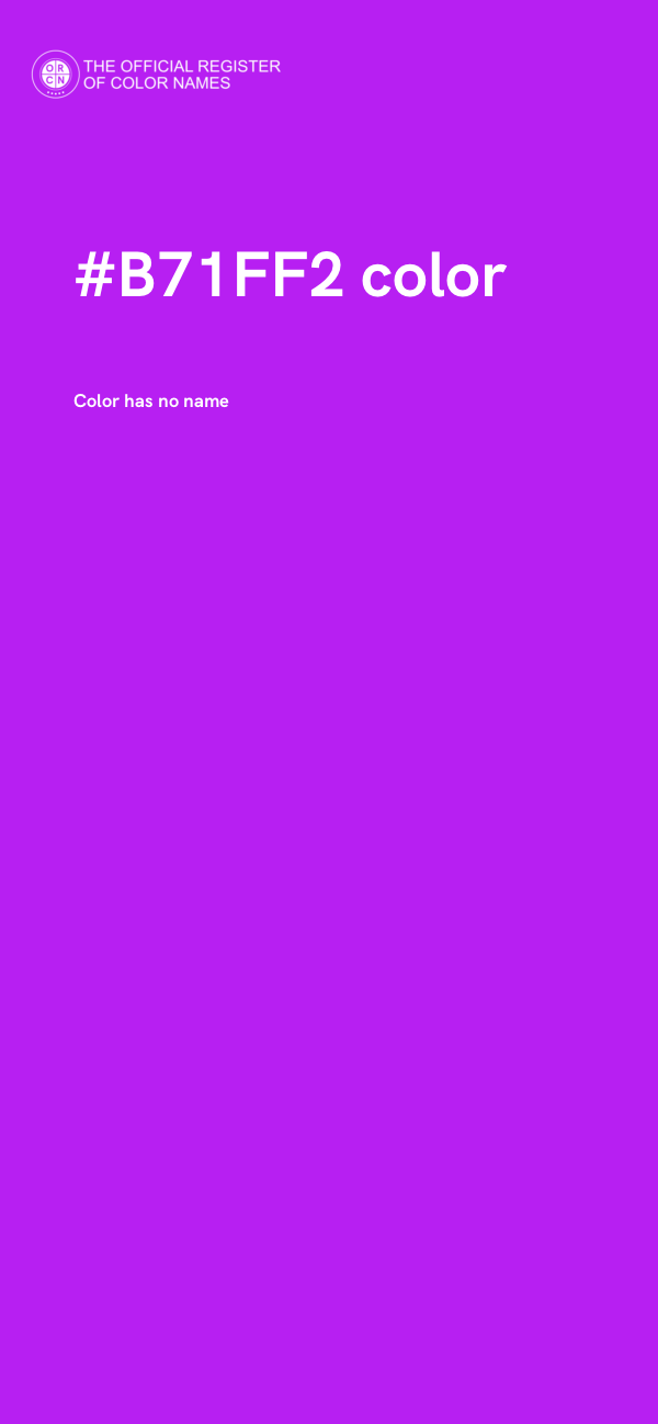 #B71FF2 color image
