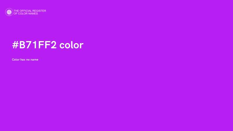 #B71FF2 color image