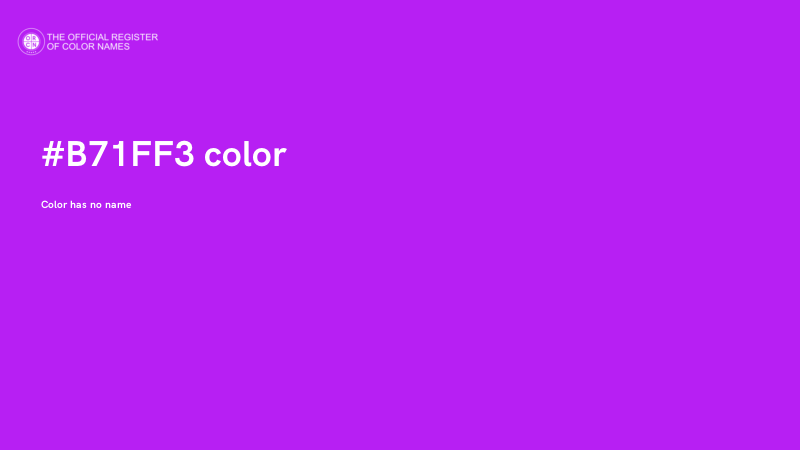 #B71FF3 color image