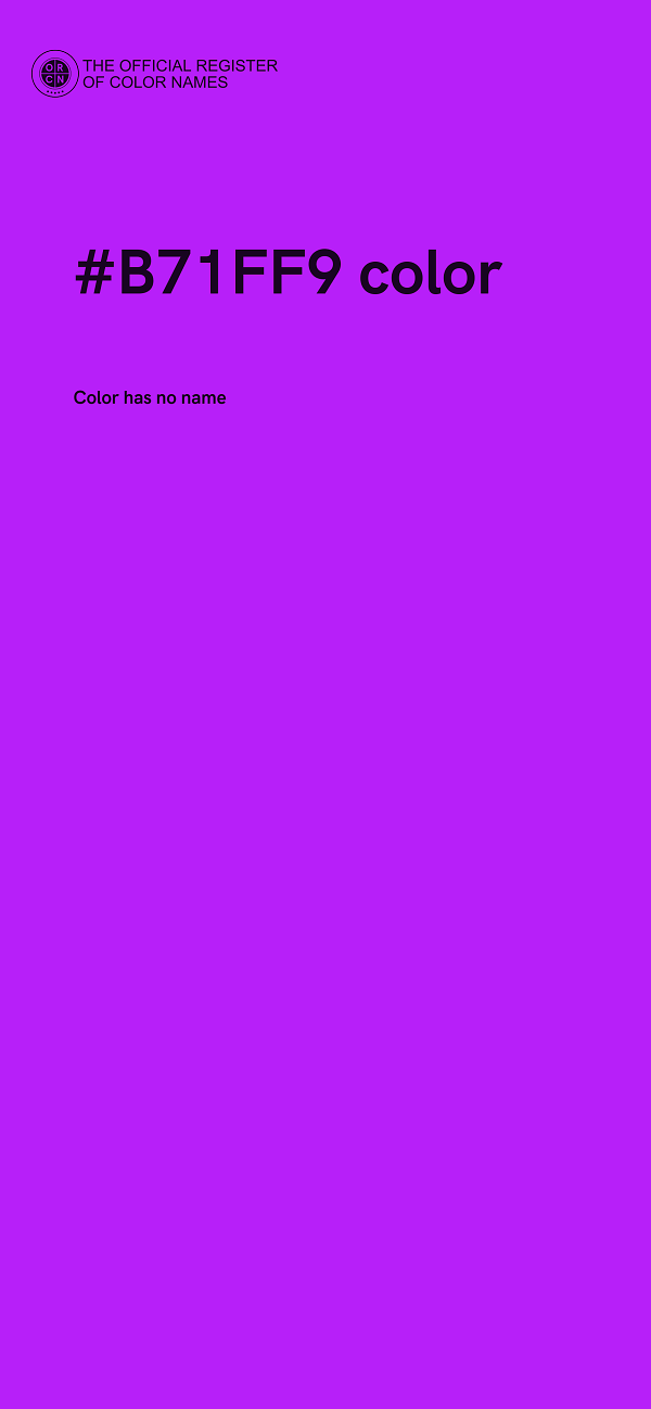 #B71FF9 color image