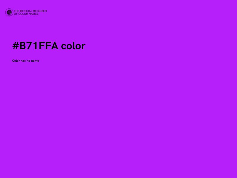 #B71FFA color image