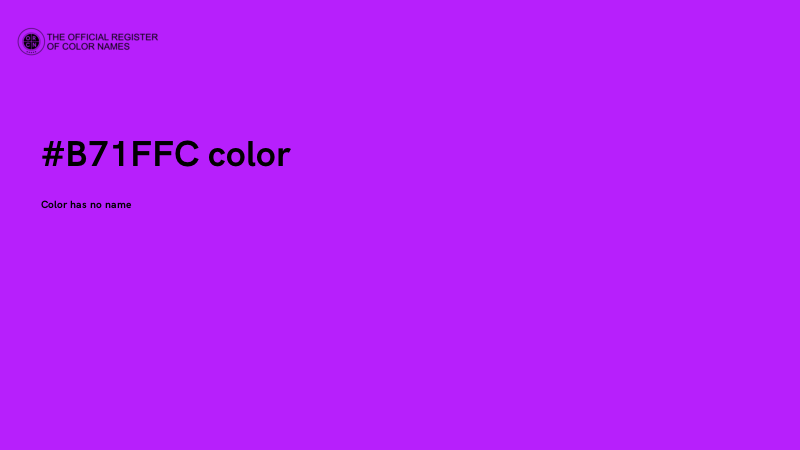 #B71FFC color image