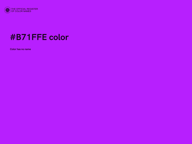 #B71FFE color image