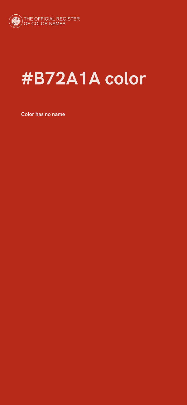 #B72A1A color image