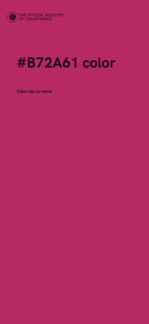#B72A61 color image