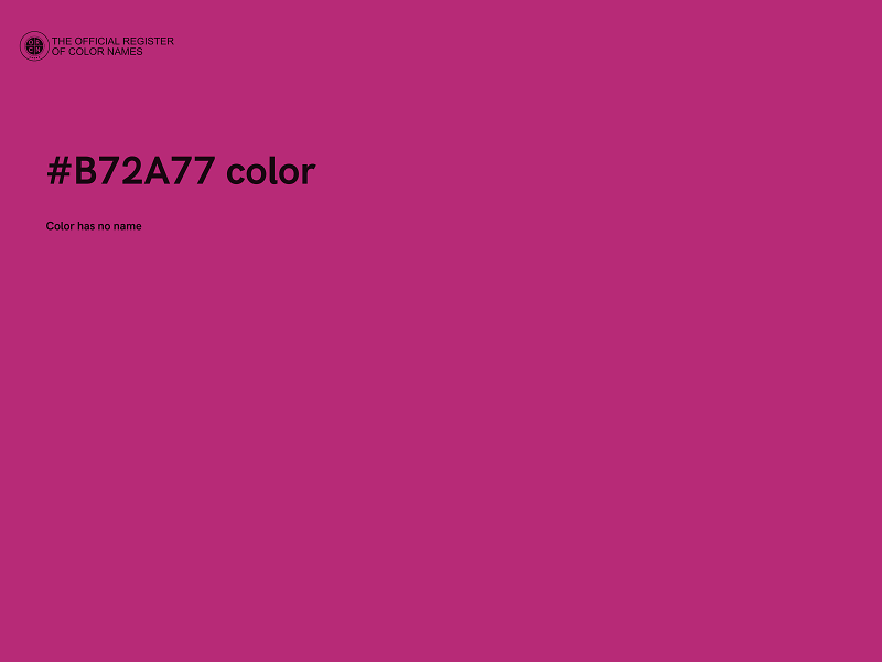 #B72A77 color image