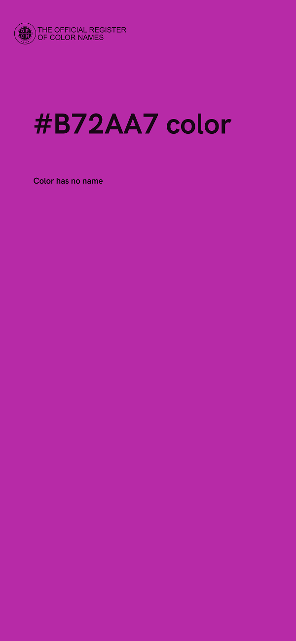#B72AA7 color image