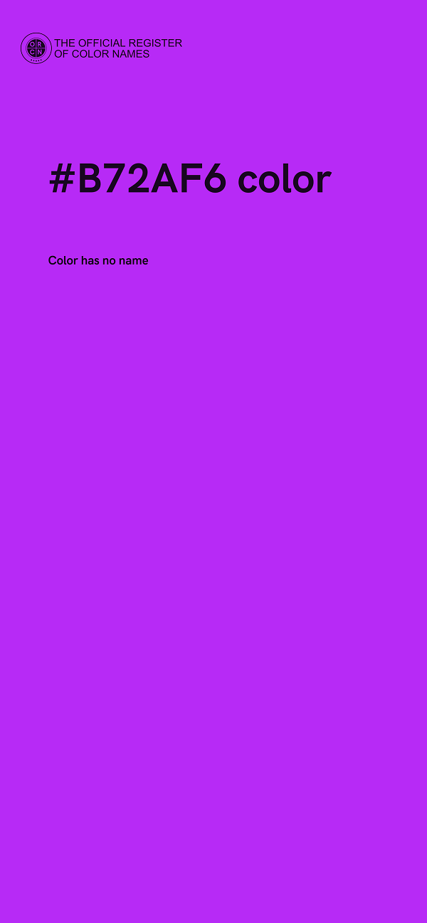 #B72AF6 color image