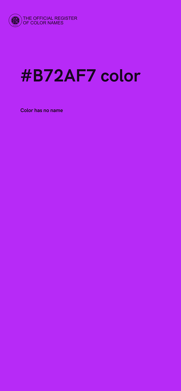#B72AF7 color image