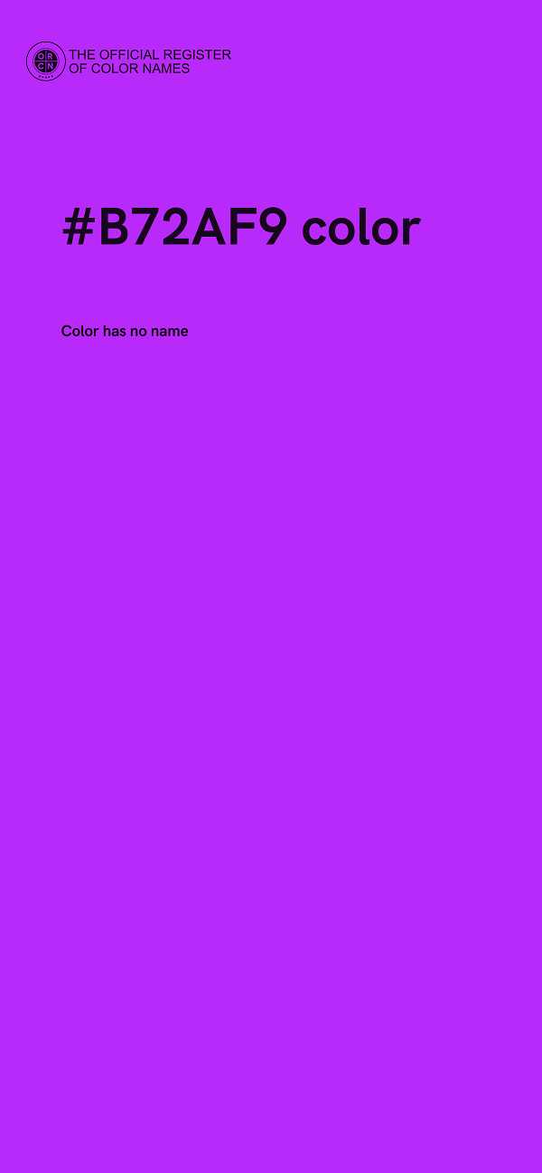 #B72AF9 color image