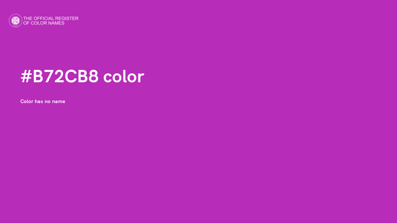 #B72CB8 color image