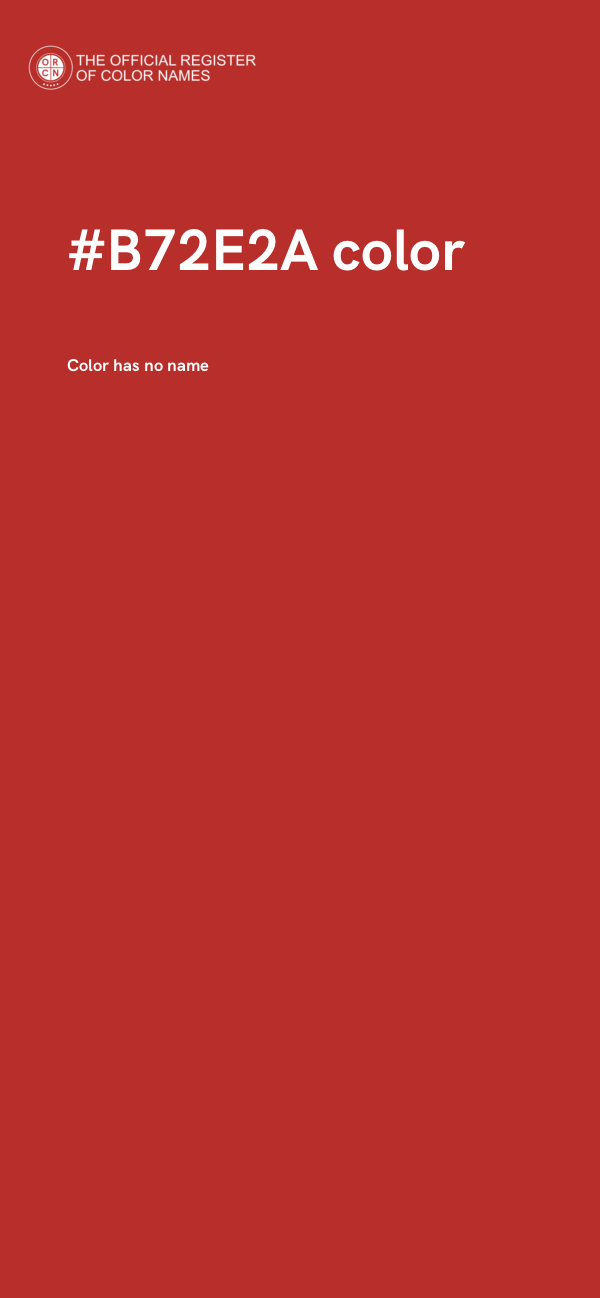 #B72E2A color image