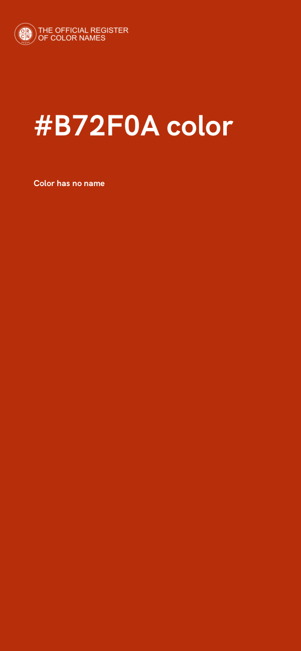 #B72F0A color image