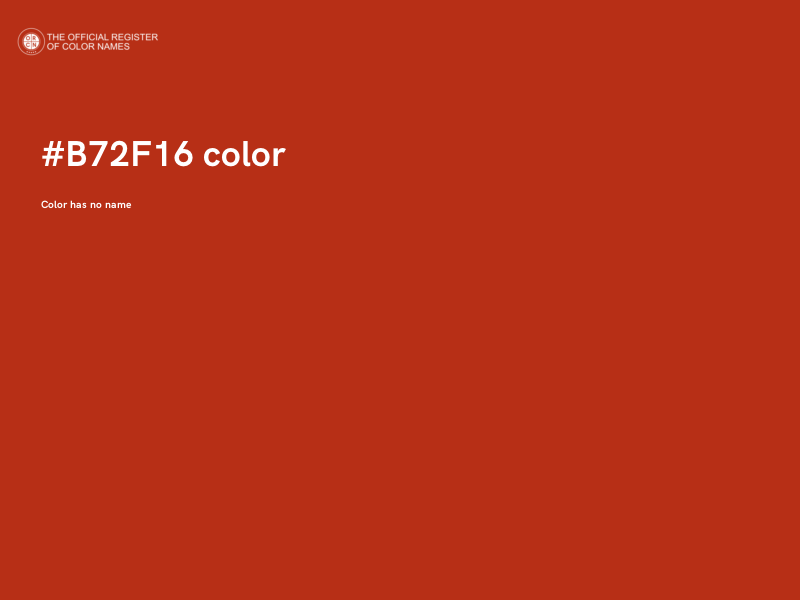 #B72F16 color image