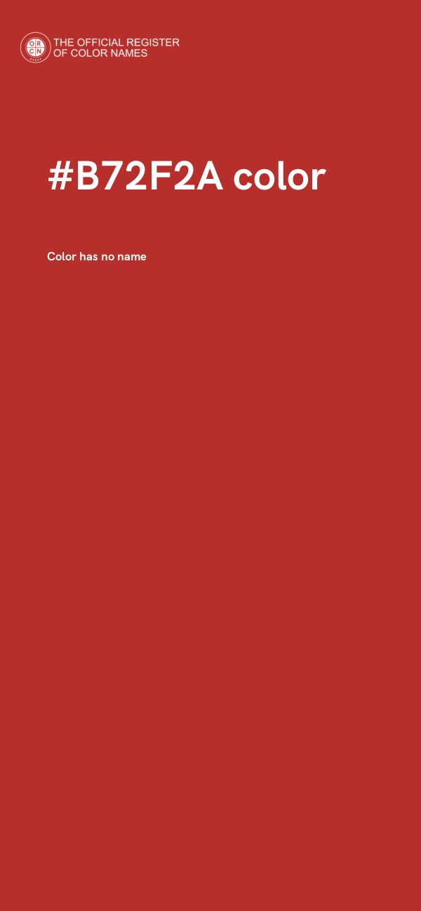 #B72F2A color image