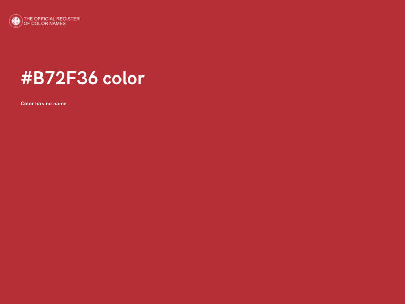 #B72F36 color image