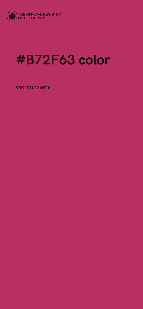 #B72F63 color image