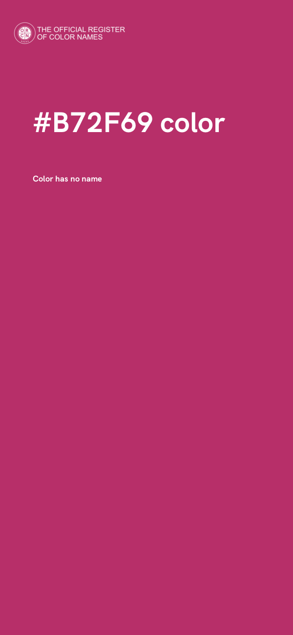 #B72F69 color image