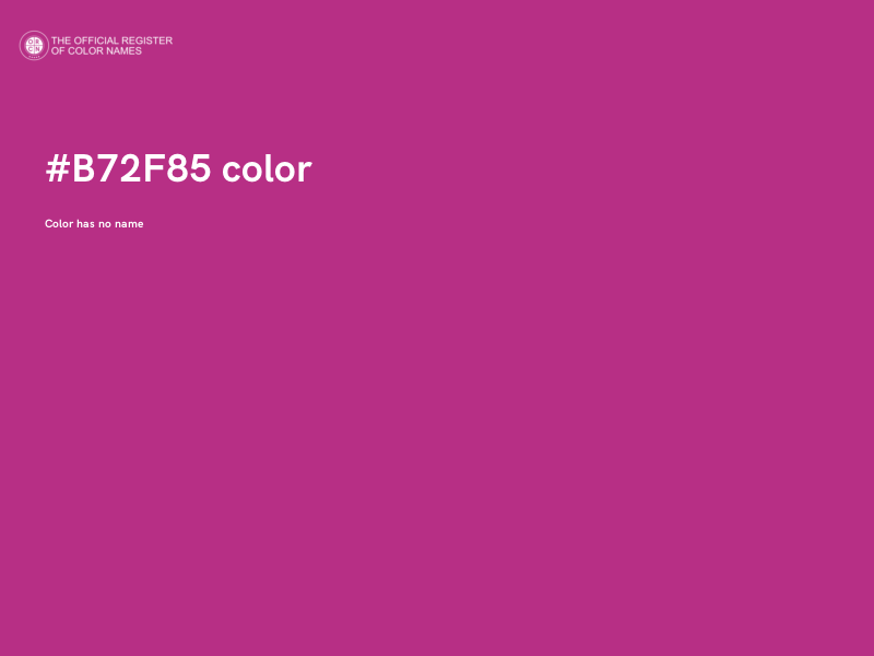 #B72F85 color image