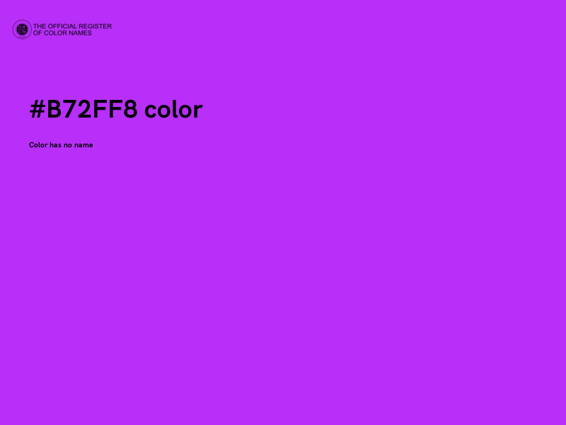 #B72FF8 color image