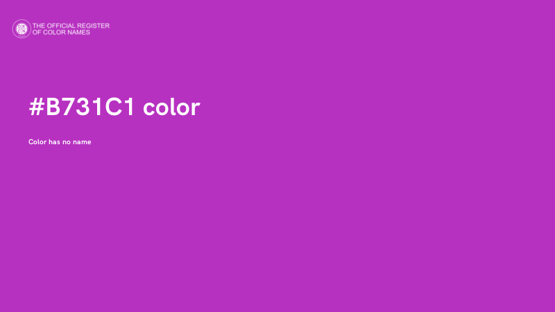 #B731C1 color image