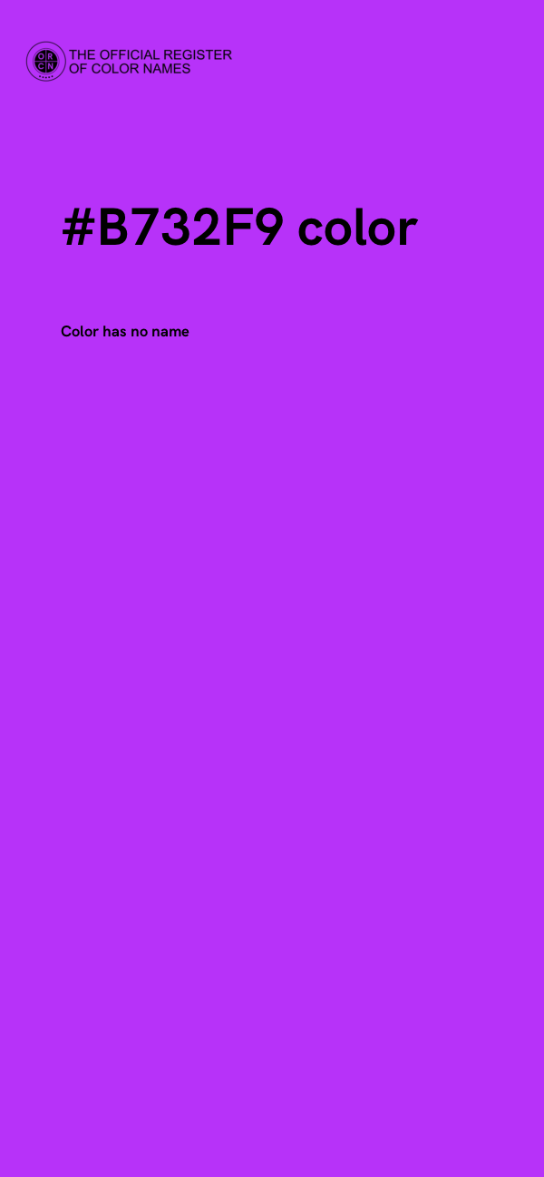 #B732F9 color image