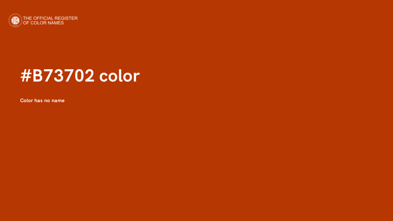 #B73702 color image