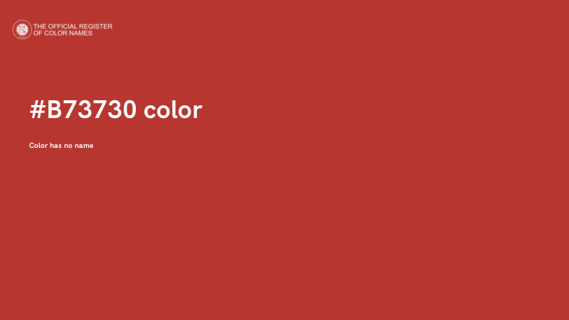 #B73730 color image