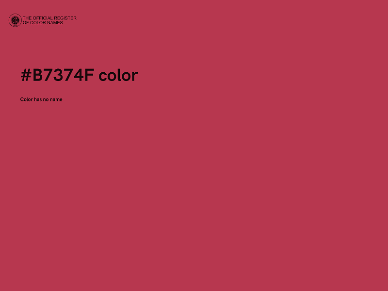 #B7374F color image