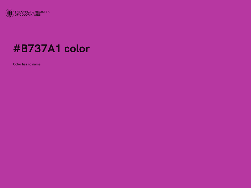 #B737A1 color image