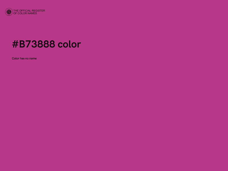 #B73888 color image