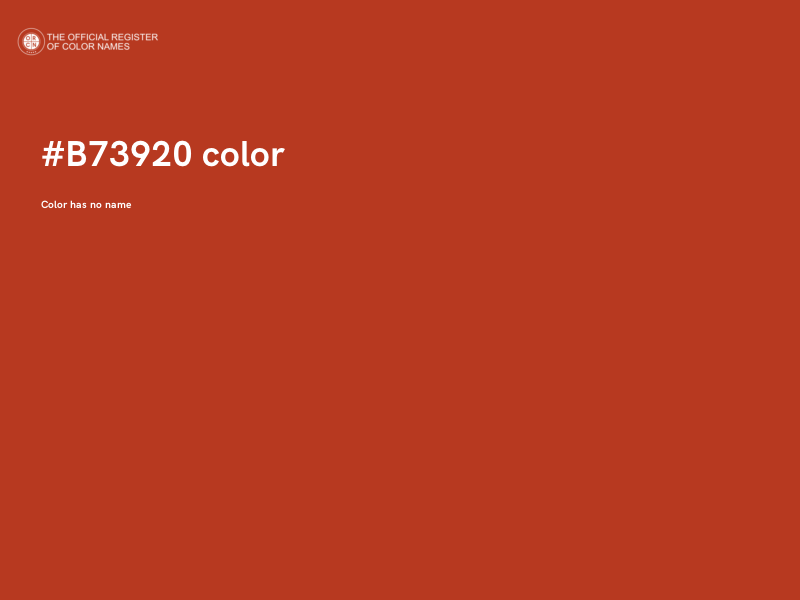 #B73920 color image