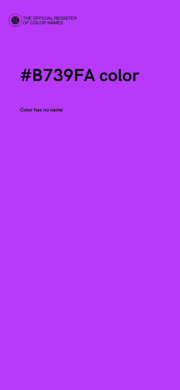 #B739FA color image