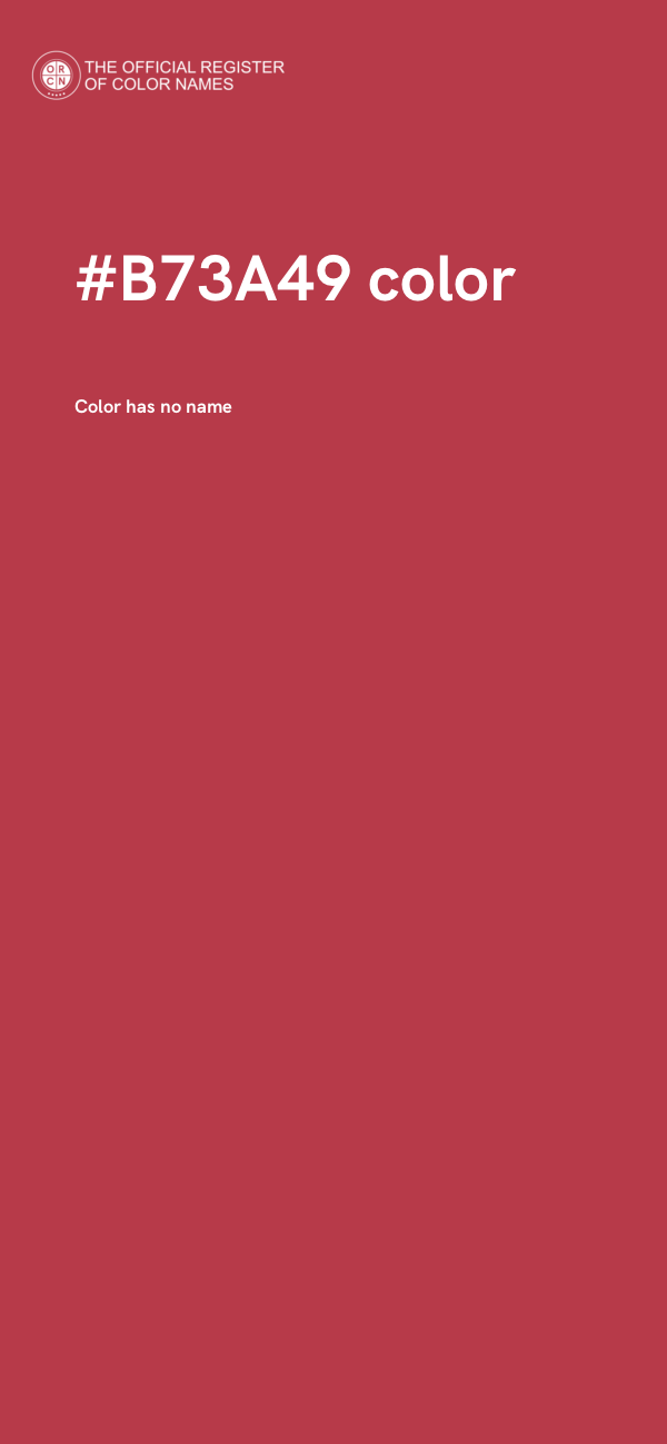 #B73A49 color image