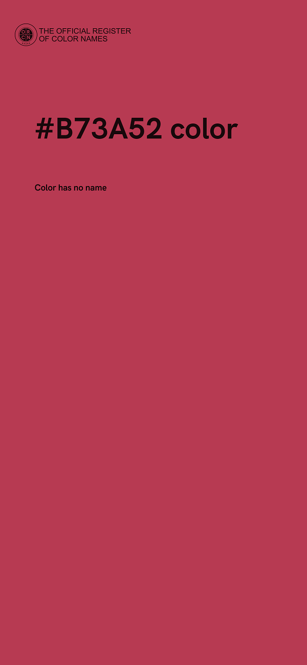 #B73A52 color image