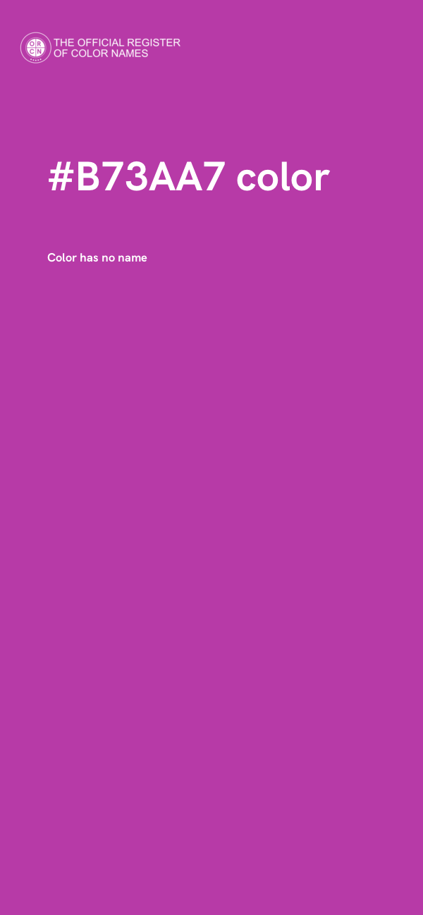 #B73AA7 color image