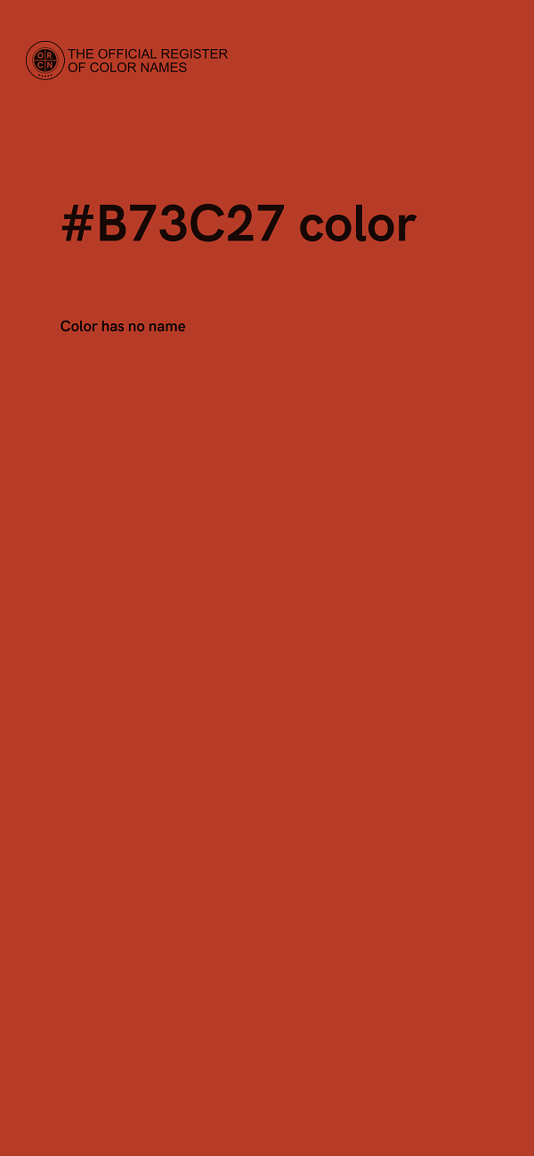 #B73C27 color image