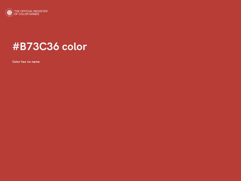 #B73C36 color image