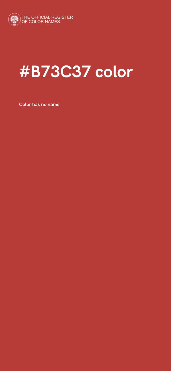 #B73C37 color image