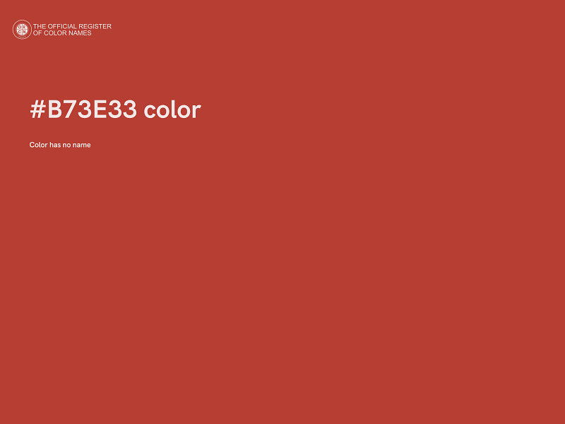 #B73E33 color image