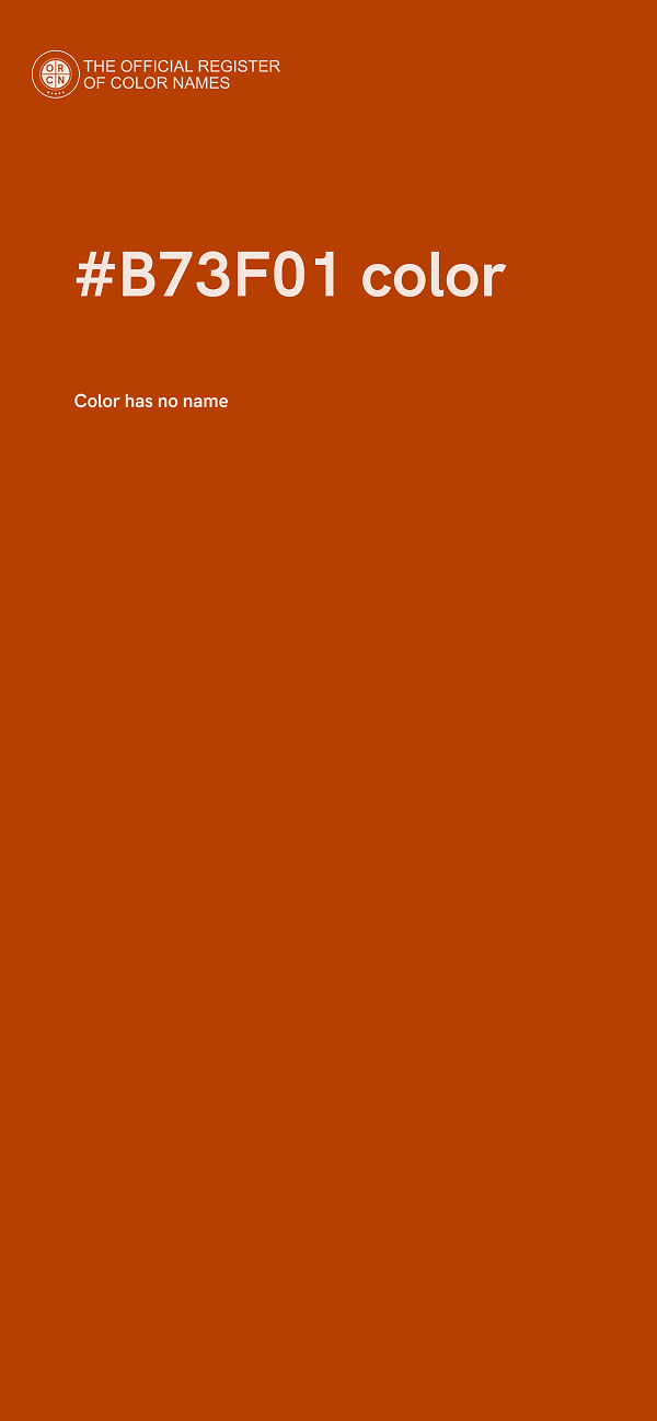#B73F01 color image