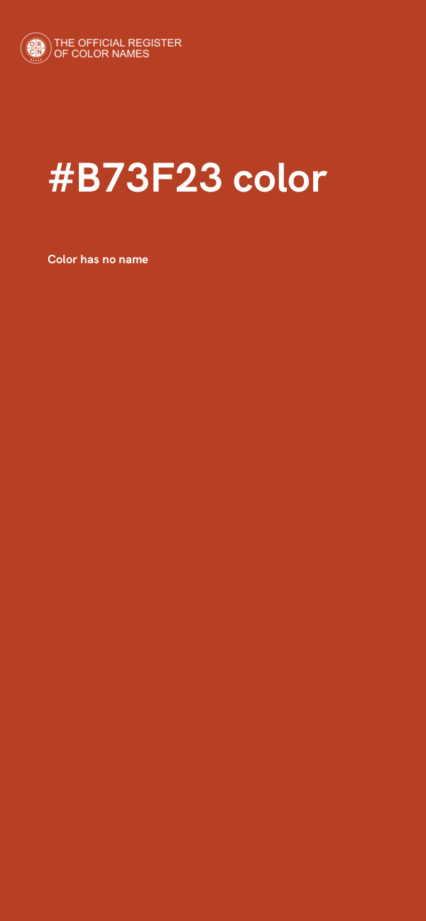 #B73F23 color image