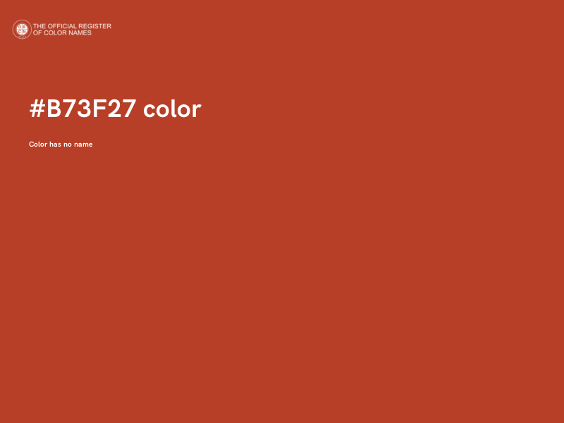#B73F27 color image