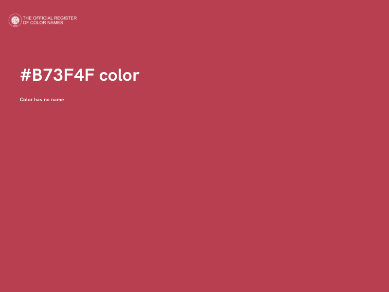 #B73F4F color image