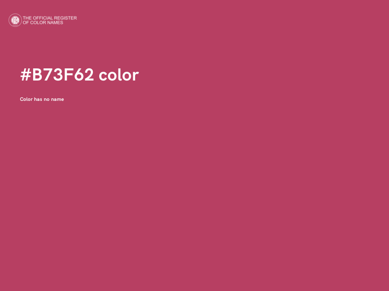 #B73F62 color image
