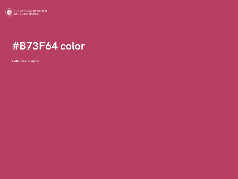 #B73F64 color image