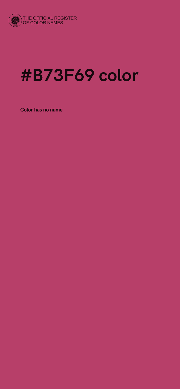 #B73F69 color image